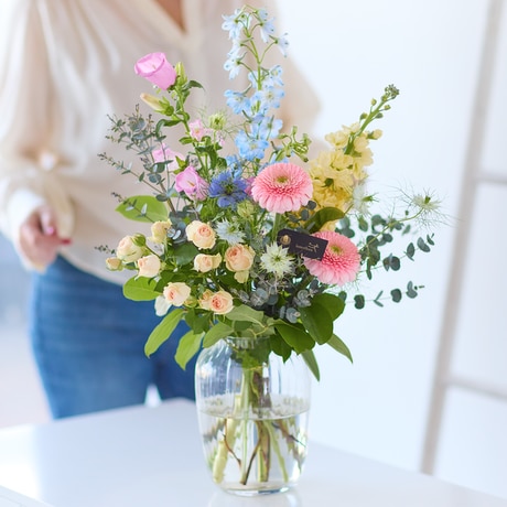 Dreamy Summer Vase size,  inches height and  inches wide.