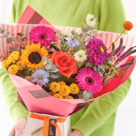 Bright Summer Trending Bouquet without Lilies Flower Arrangement
