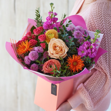 Gorgeous Mother's Day Bright Gift Box Flower Arrangement