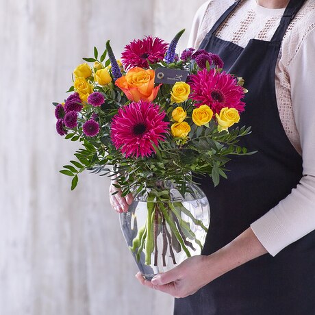 Mother's Day Vase - Brights Flower Arrangement