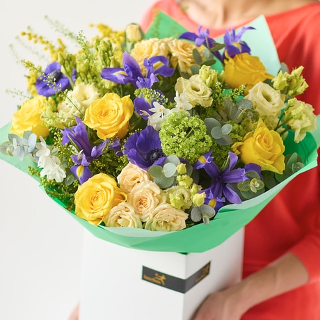 Extra Large Rose & Iris Bouquet Flower Arrangement