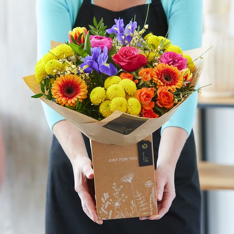 Spring Gift Box Flower Arrangement