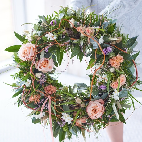 Luxury Trending Spring Wreath size,  inches height and  inches wide.