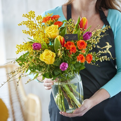 Classic Spring Vase Flower Arrangement