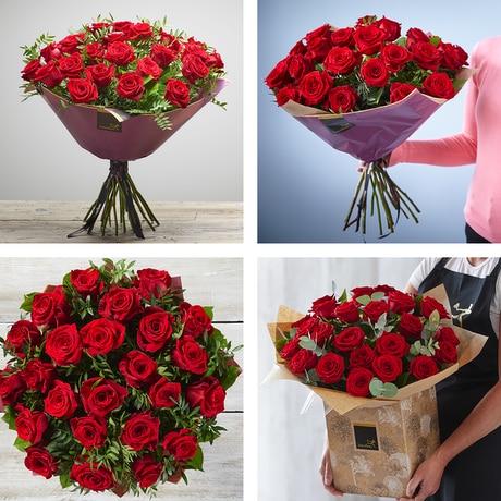 Valentine's Luxury Large-headed Red Roses
