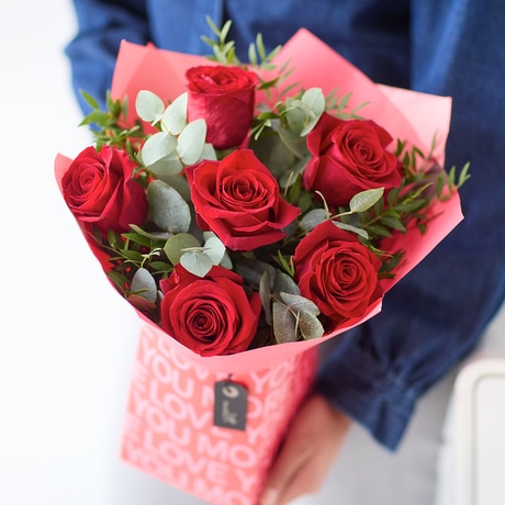 With Love Red Roses Flower Arrangement