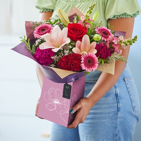 Lush and Lovely Romantic Mix Flower Arrangement