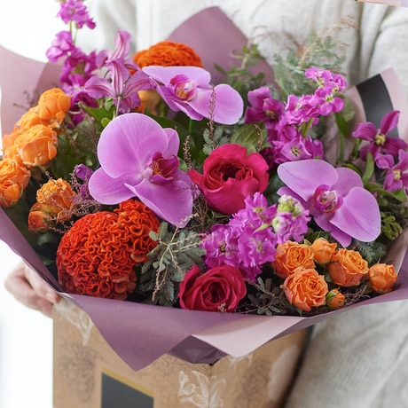 Sumptuous Brights Romantic Mix Flower Arrangement