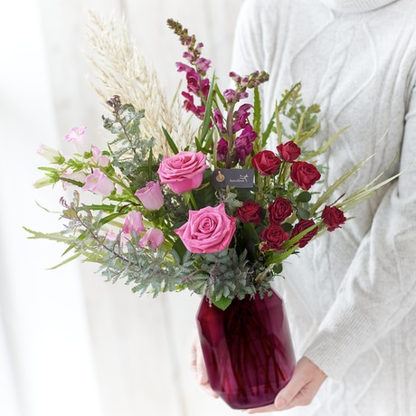 Valentine's Joyful Vase Flower Arrangement