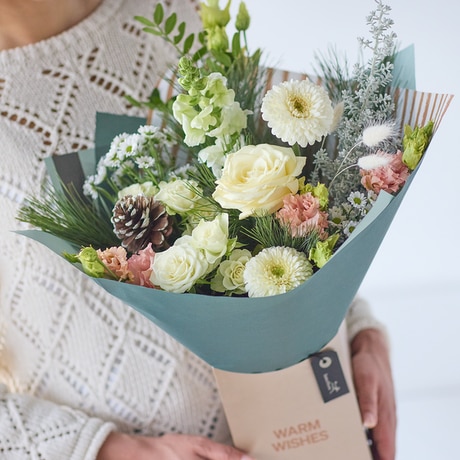 Winter Wishes Gift Box Flower Arrangement
