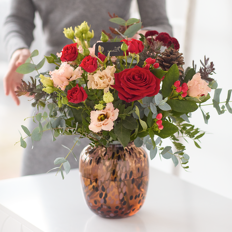 Classic Christmas Vase Flower Arrangement