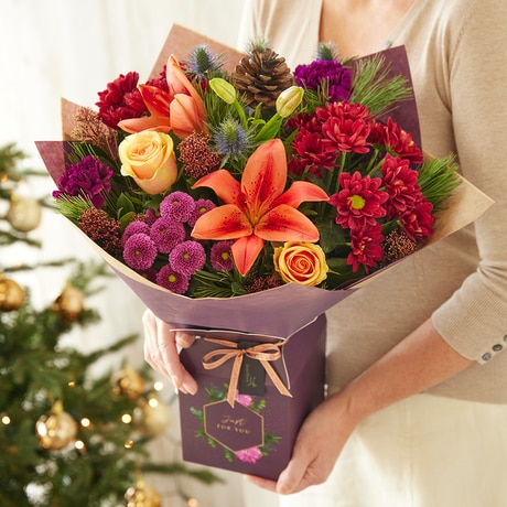 Bespoke Luxury Christmas Gift Box Flower Arrangement
