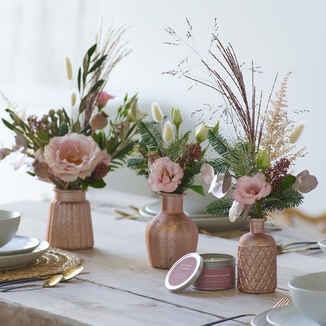 Luxury Winter Trending Table Arrangement with candle Flower Arrangement