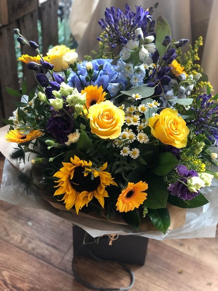Blue Flash Flower Arrangement