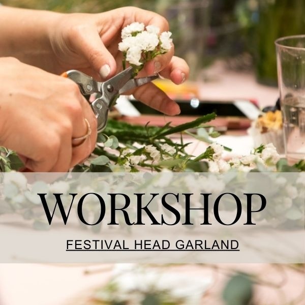 Festival Flower Head Garland Workshop, Wednesday 24th July 6pm-8pm Custom product