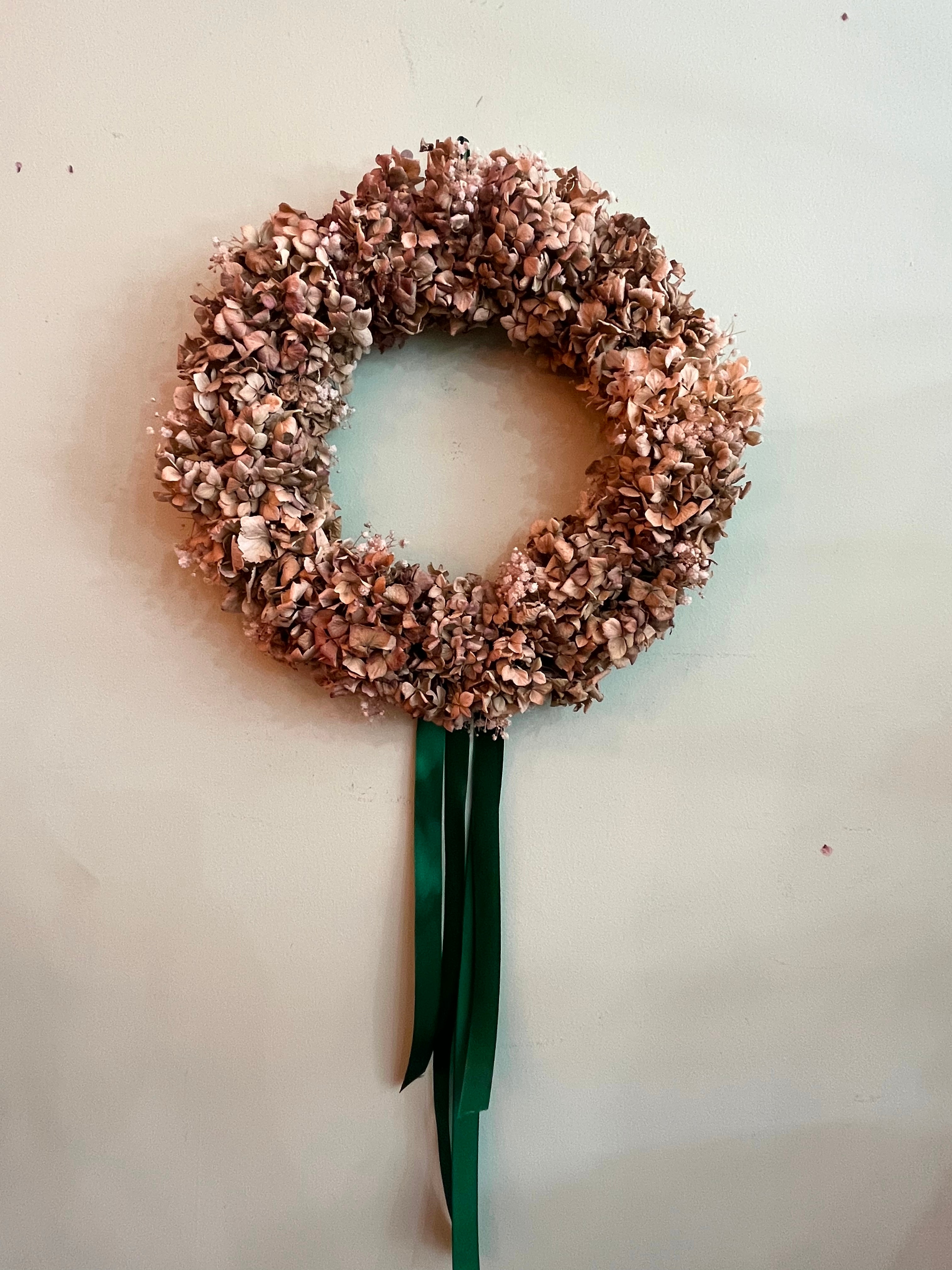 Dried hydrangea wreath Custom product