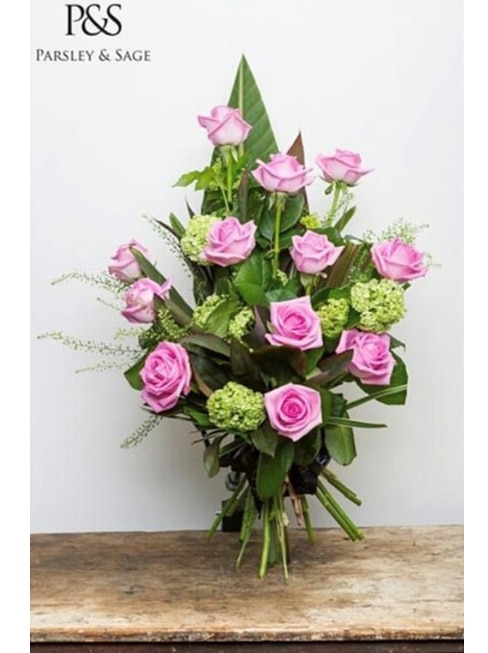 Luxury Pink Rose Dozen Flower Arrangement