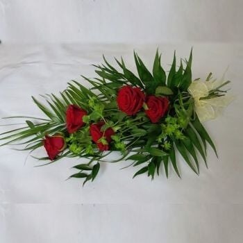 Red rose sheaf Funeral Arrangement