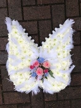 Angel Wings Tribute Funeral Arrangement