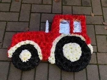Tractor Tribute Funeral Arrangement