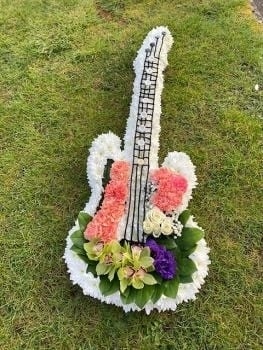 Guitar Tribute Funeral Arrangement