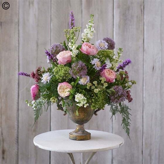 Florists Choice Service Arrangement Pastels Funeral Arrangement