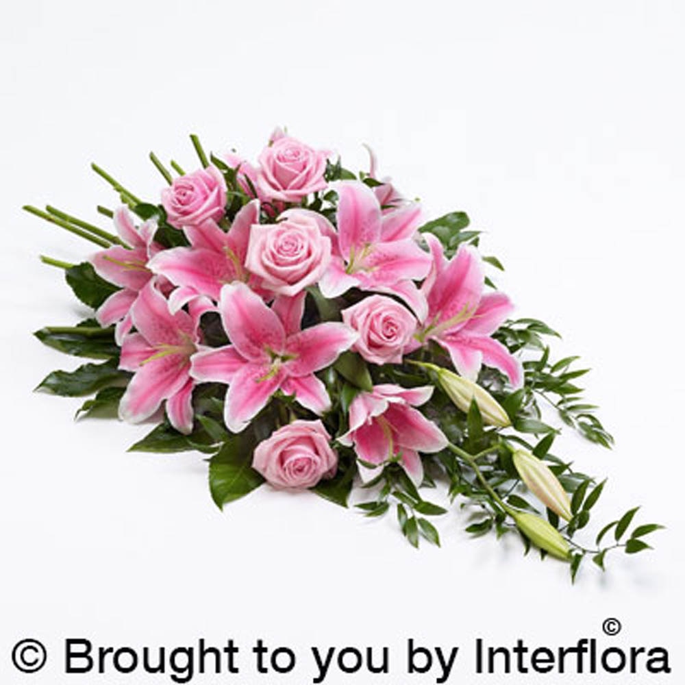 Rose and Lily Spray Pink Flower Arrangement