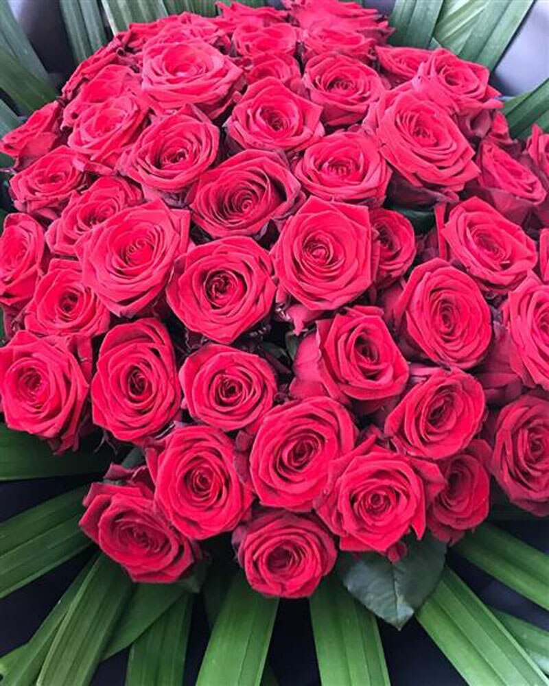50 Red Roses Flower Arrangement