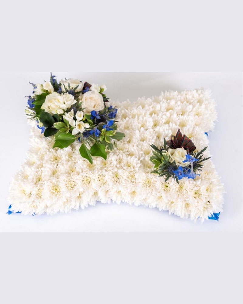 Pillow Tribute Flower Arrangement