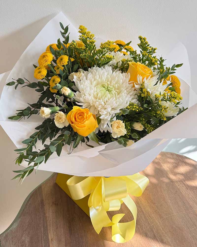 Golden Glow Flower Arrangement