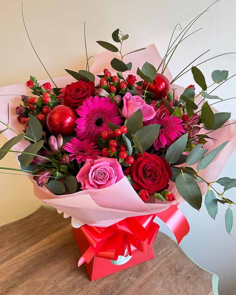 Berry Christmas Flower Arrangement