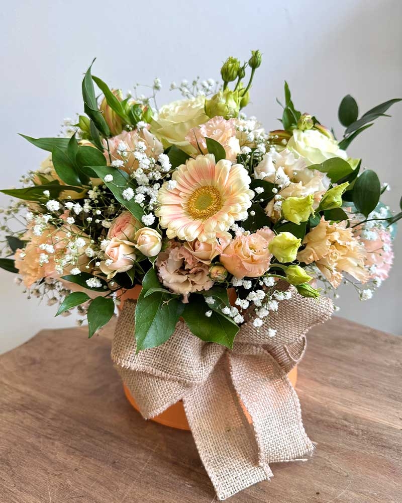 Peaches and Cream Flower Arrangement