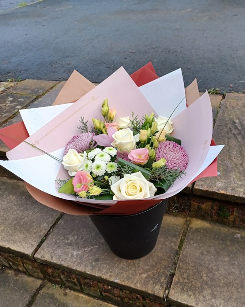 Pastels Hand Tied Flower Arrangement