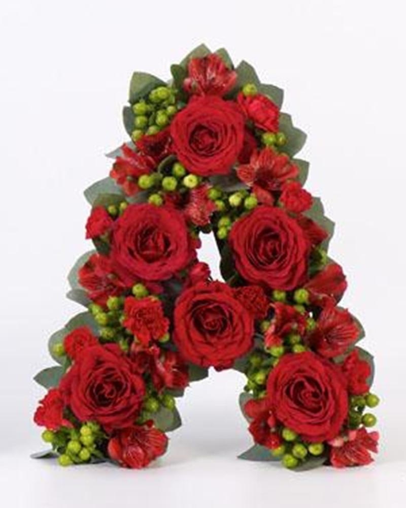 Open Letter Tribute - Red Flower Arrangement