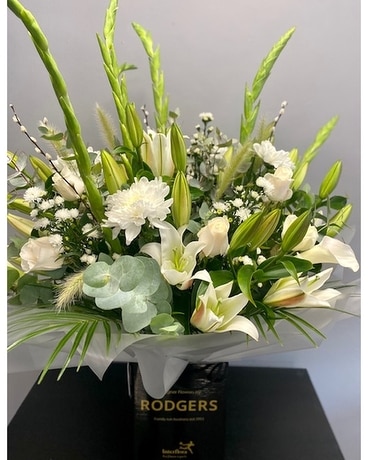 Elegant White Hand-Tied Bouquet