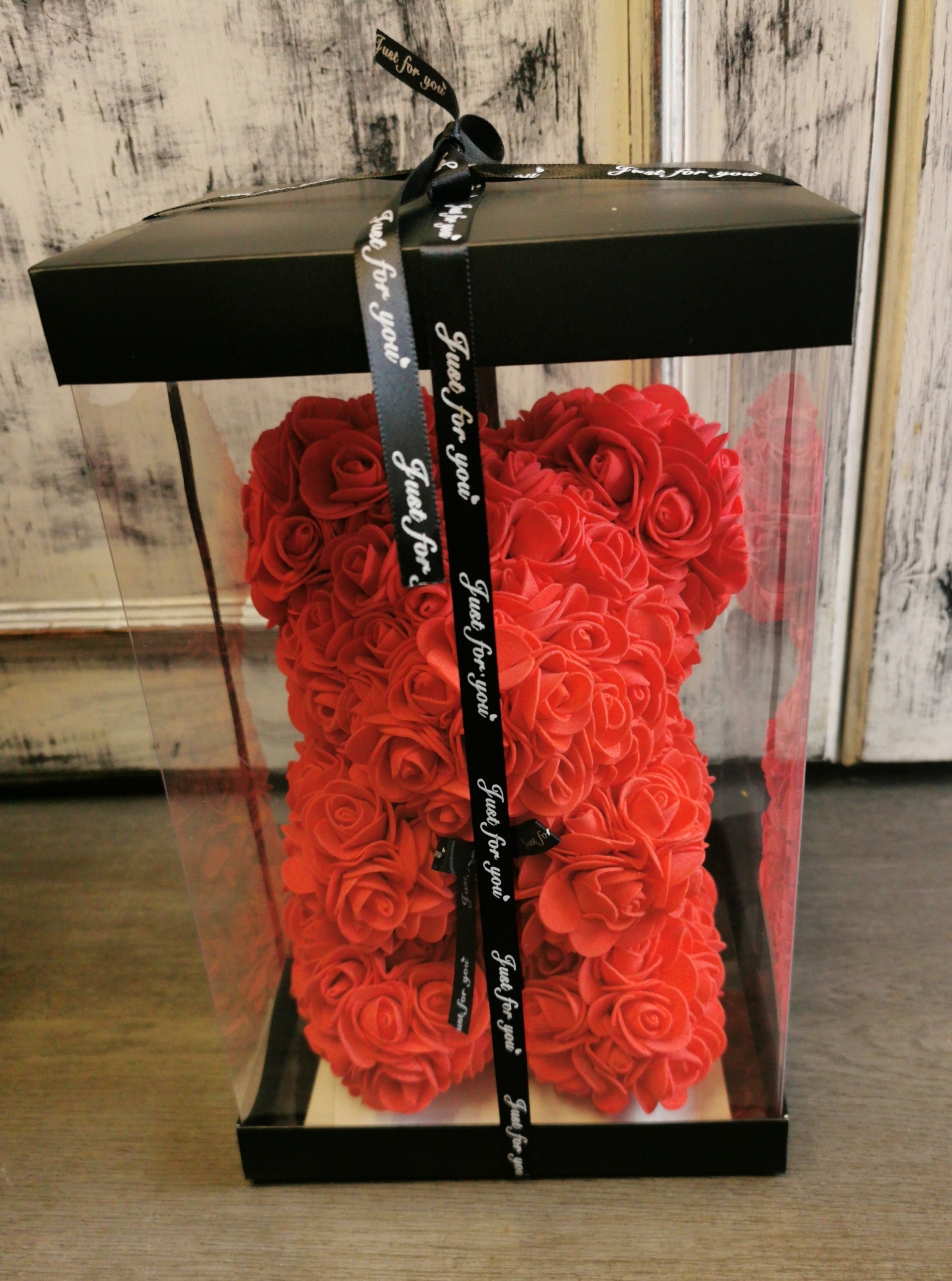 Red Forever Rose Bear in Worksop Nottinghamshire Bo Kay Florists