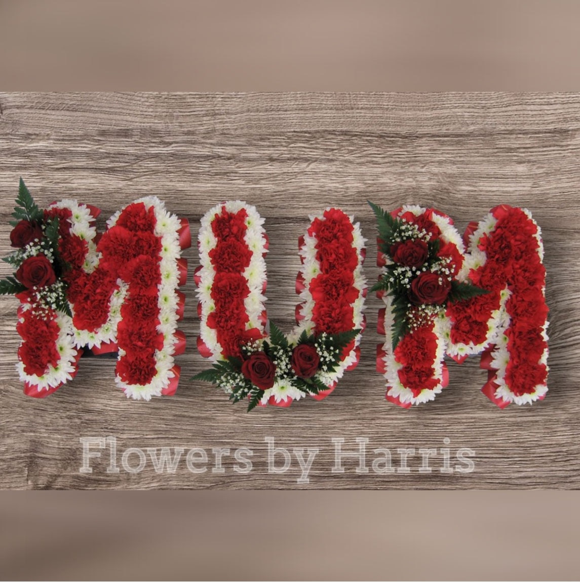 Mum Tribute in Red Flower Arrangement