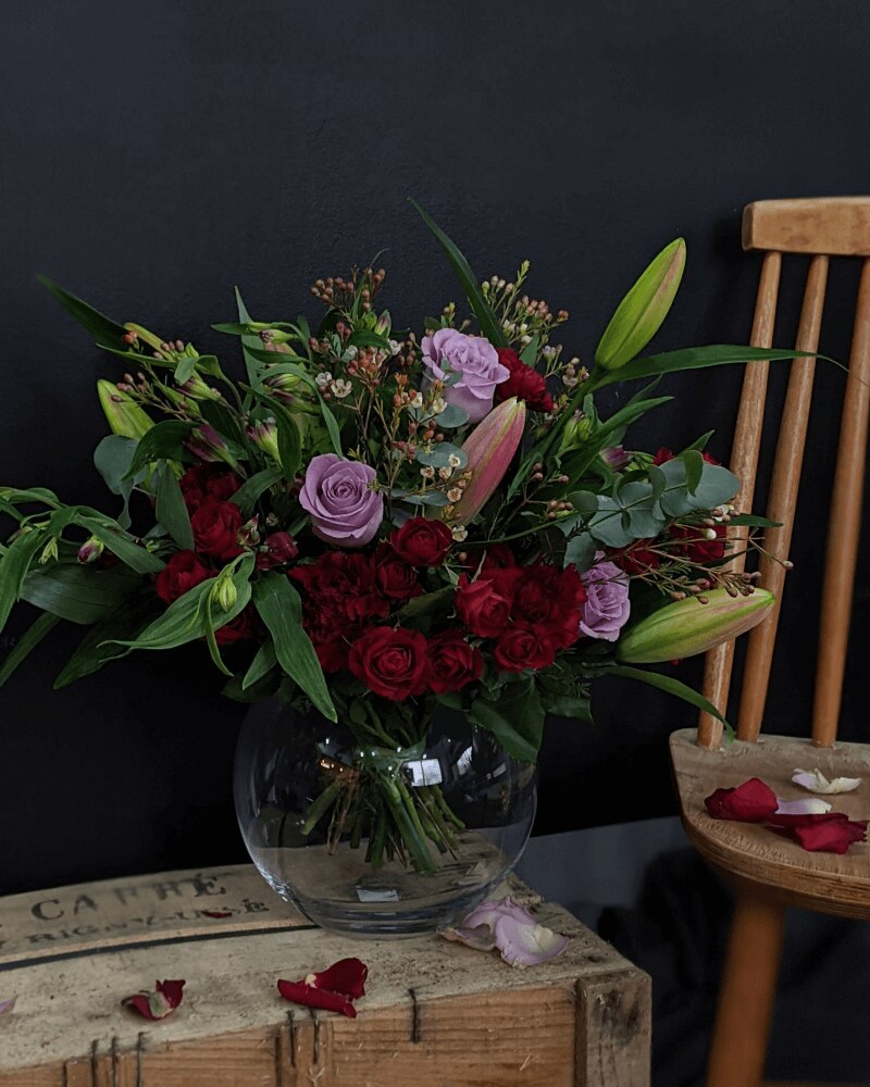 Romantic Vase Arrangement in Witney Oxfordshire The Flower Shop