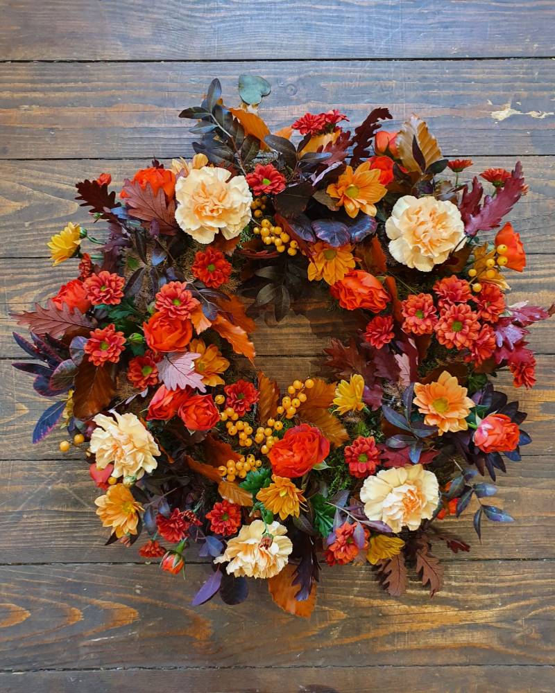 FareWell Autumn Wreath Wedding Arrangement