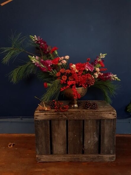 Luxury Christmas Floral Urn Flower Arrangement