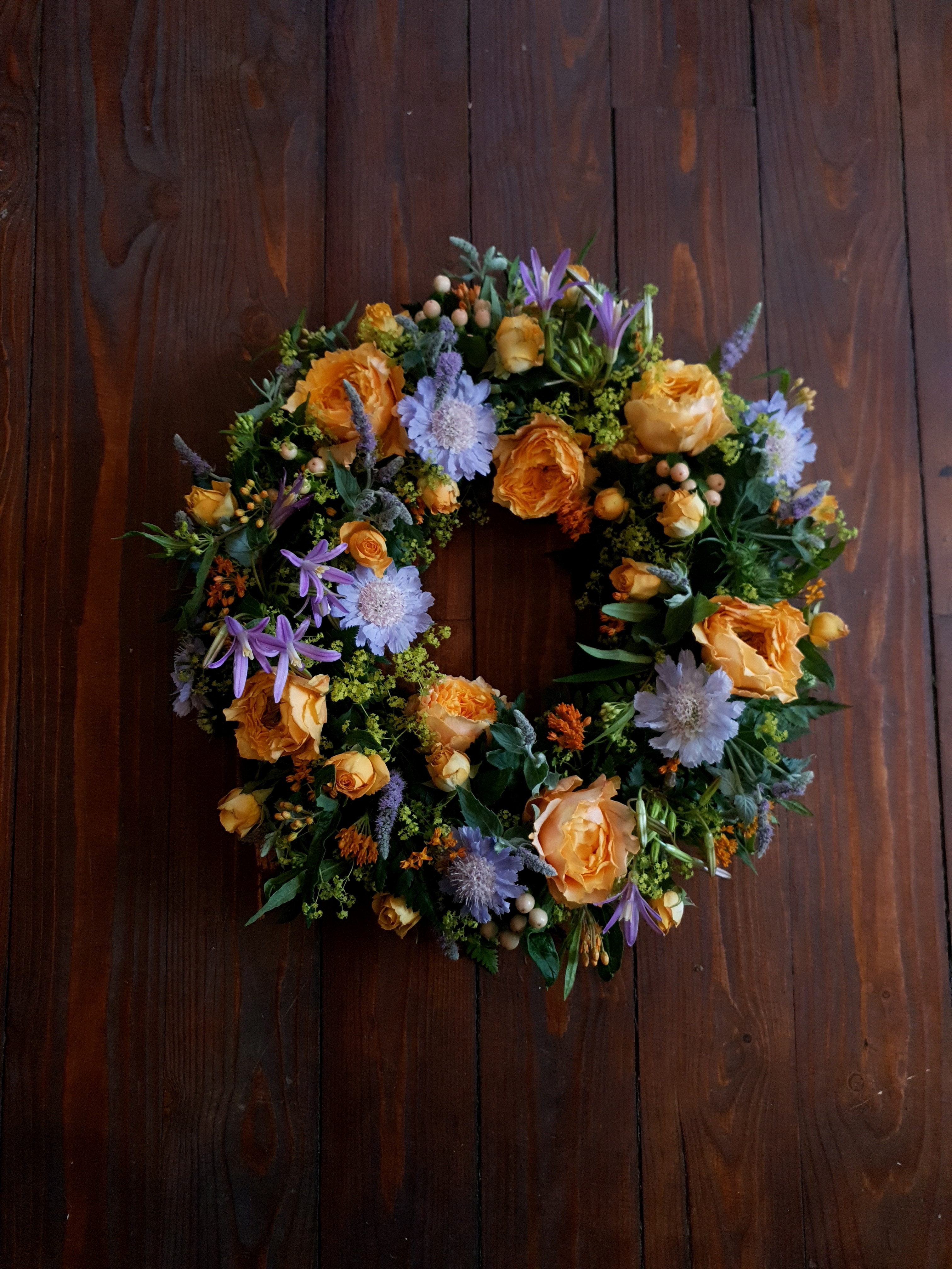 Bright Wreath Funeral Arrangement