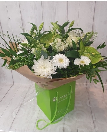 Local Florist Choice / White and Green Flower Arrangement