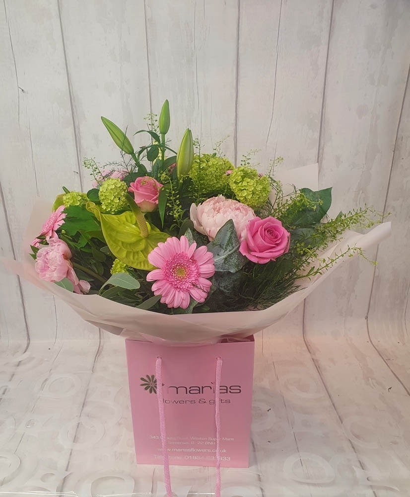 Florist Choice / Pink and Lime Flower Arrangement
