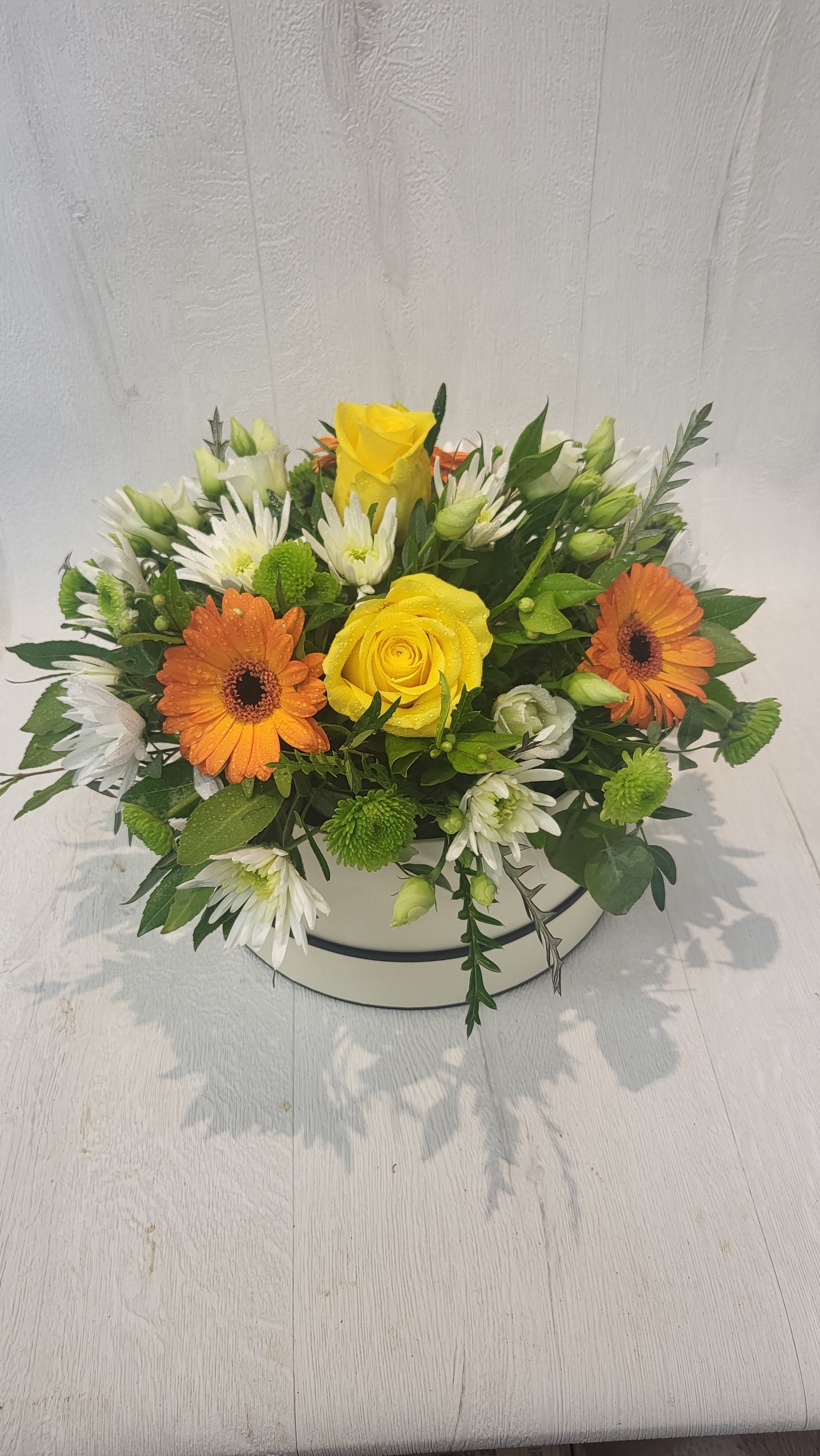 Florist Choice Bright Hatbox Flower Arrangement