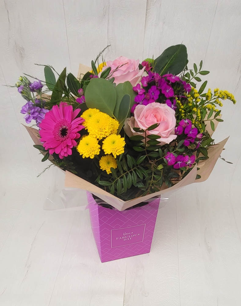 Bright Florist Choice Gift Box Flower Arrangement