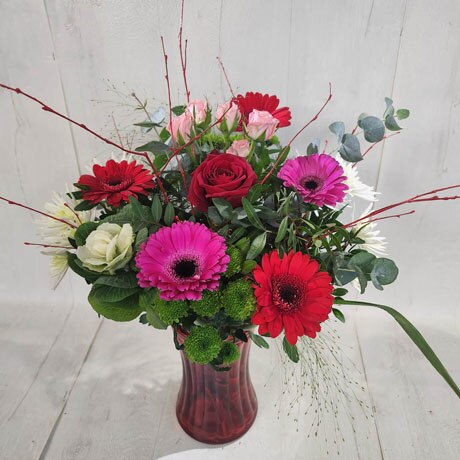 Valentine's Florist Choice Vase Flower Arrangement