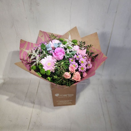 Pinks Florist Choice Gift Box Flower Arrangement