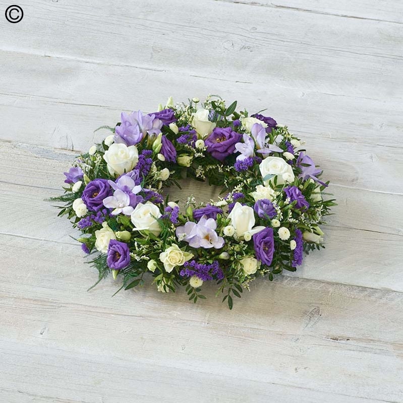 Scented Blue Wreath Flower Arrangement