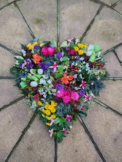 Vibrant Heart Funeral Arrangement