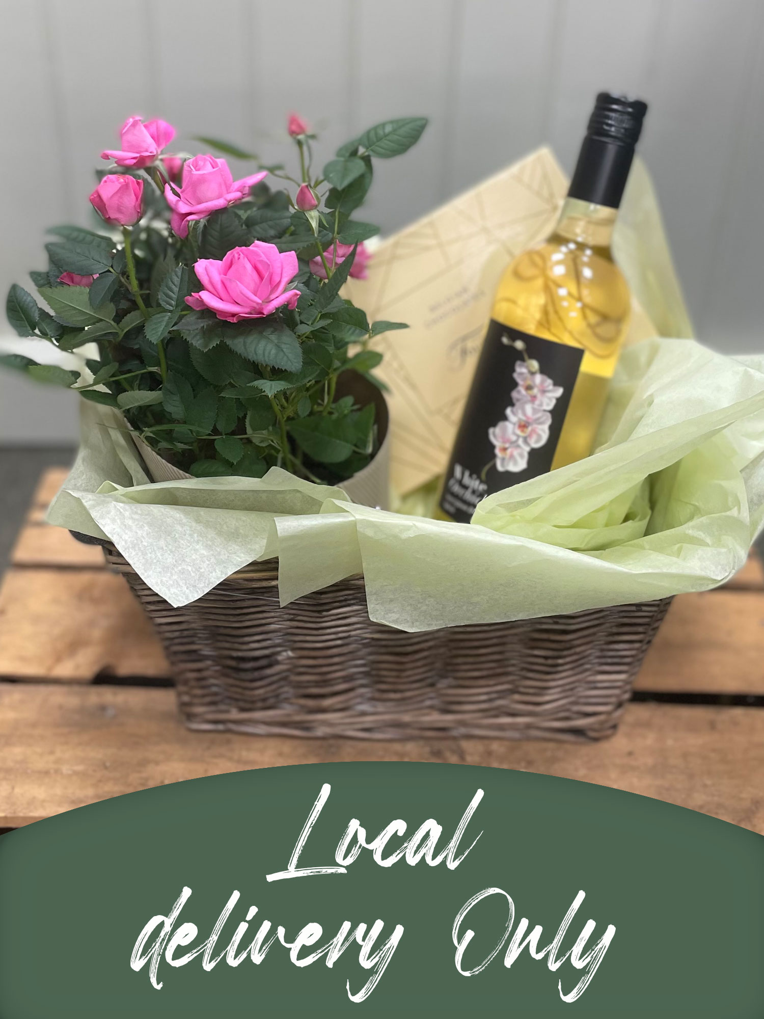 Luxury White Wine Gift Basket Gift Basket